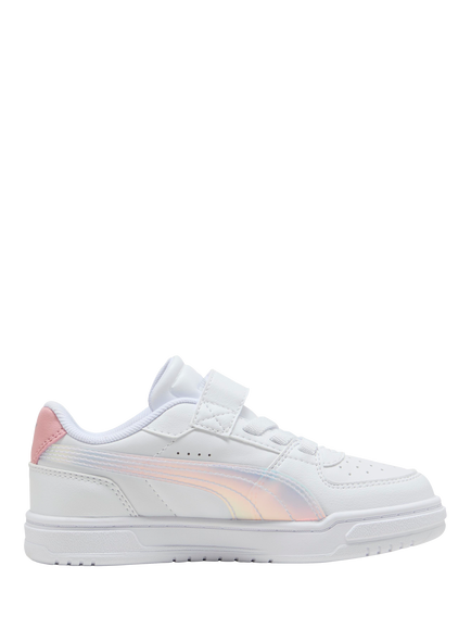 PUMA Kids' Caven III Leather Trainers, White, White