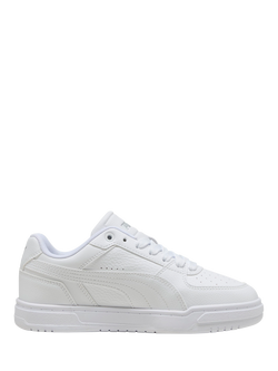 PUMA Kids' Caven III Leather Trainers, White, White