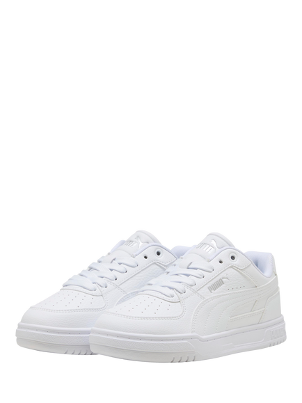 PUMA Kids' Caven III Leather Trainers, White - view 2, White