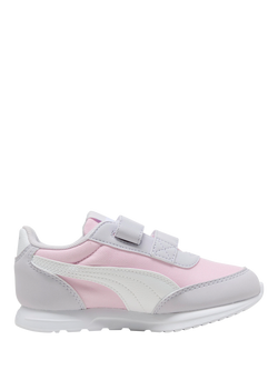 PUMA Kids' R78 Lightwind Leather Blend Trainers, Pearl/Pink/White, Pearl/Pink/White