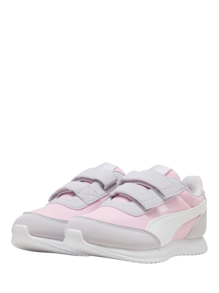 PUMA Kids' R78 Lightwind Leather Blend Trainers, Pearl/Pink/White - view 2, Pearl/Pink/White
