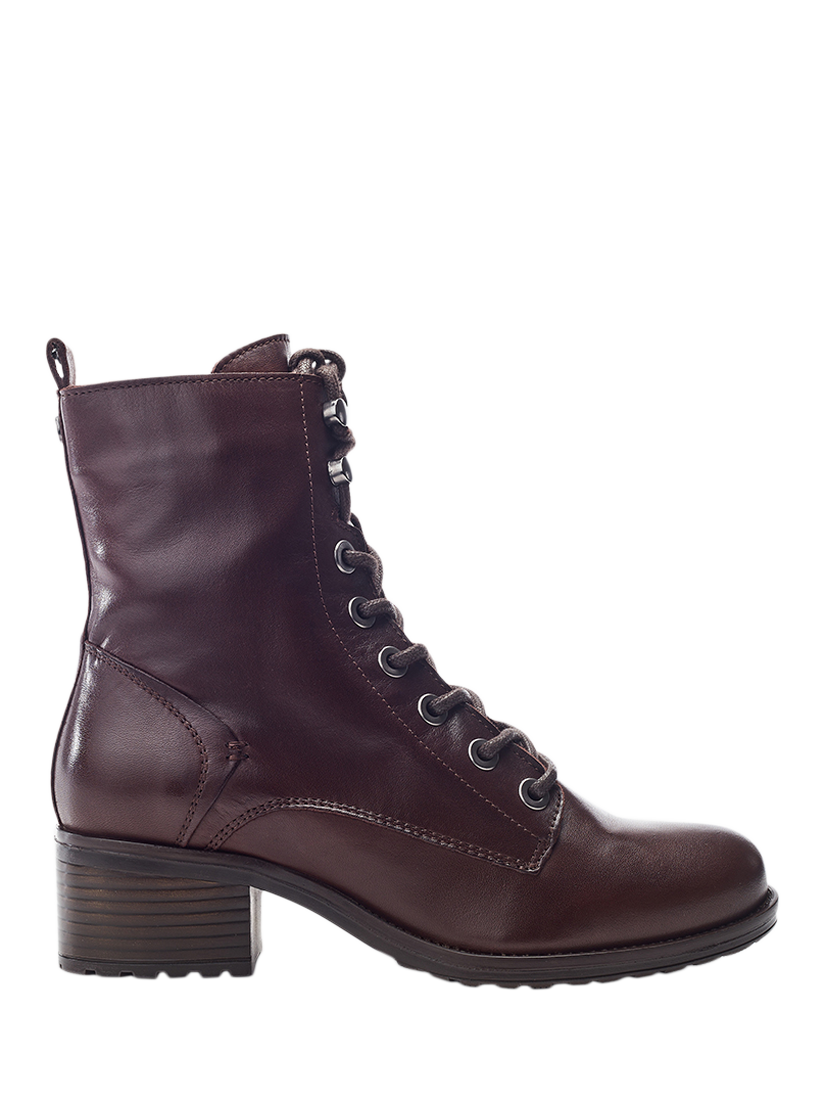 Product image 1 of 4, which shows Moda in Pelle Bezzy Leather Ankle Boots, Dark Brown, 3