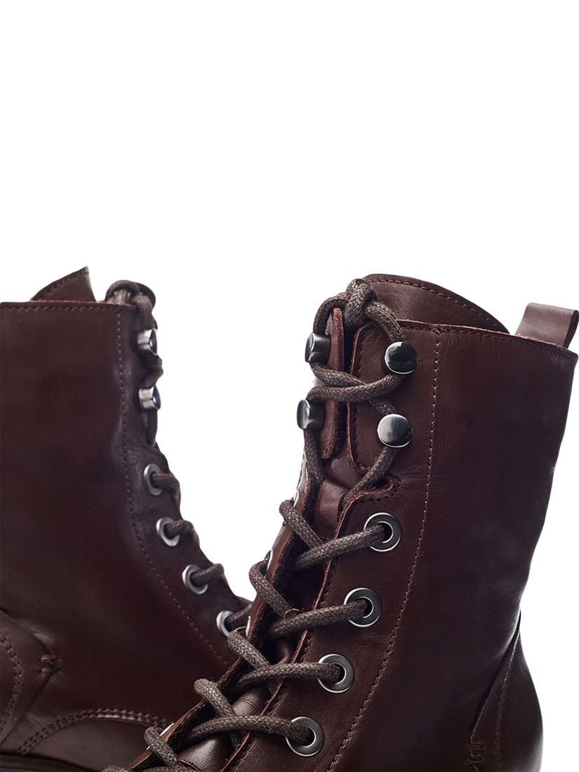 Product image 3 of 4, which shows Moda in Pelle Bezzy Leather Ankle Boots, Dark Brown, 3