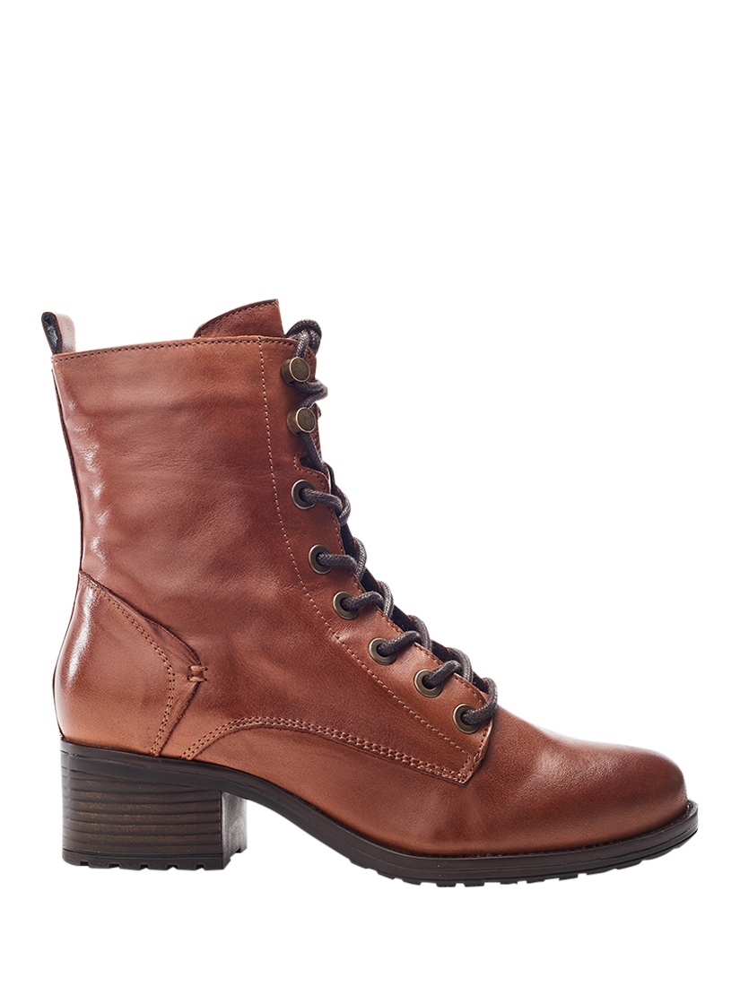 Product image 1 of 4, which shows Moda in Pelle Bezzy Leather Ankle Boots, Tan, 3