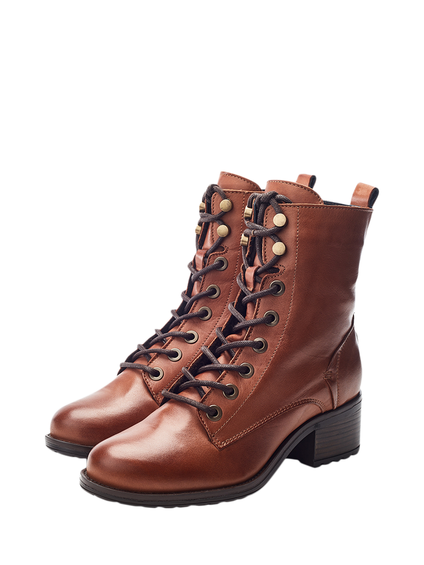Product image 2 of 4, which shows Moda in Pelle Bezzy Leather Ankle Boots, Tan, 3