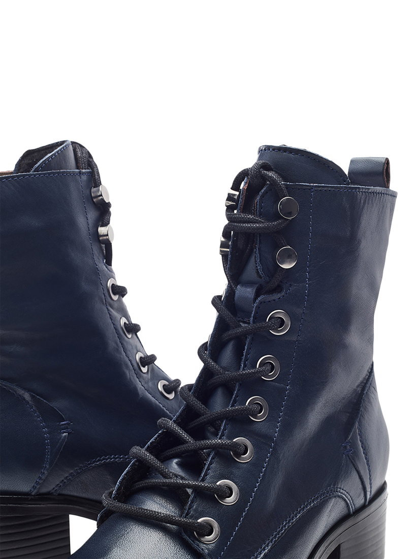 Product image 3 of 4, which shows Moda in Pelle Bezzy Leather Ankle Boots, Navy, 3