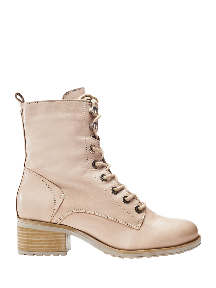 Product image 1 of 4, which shows Moda in Pelle Bezzy Leather Ankle Boots, Cream, 3