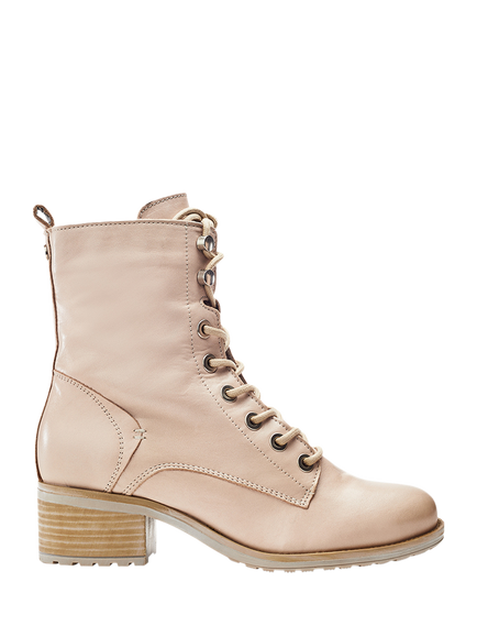 Moda in Pelle Bezzy Leather Ankle Boots, Cream, Cream