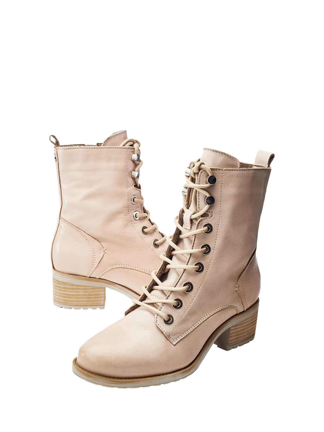Product image 4 of 4, which shows Moda in Pelle Bezzy Leather Ankle Boots, Cream, 3