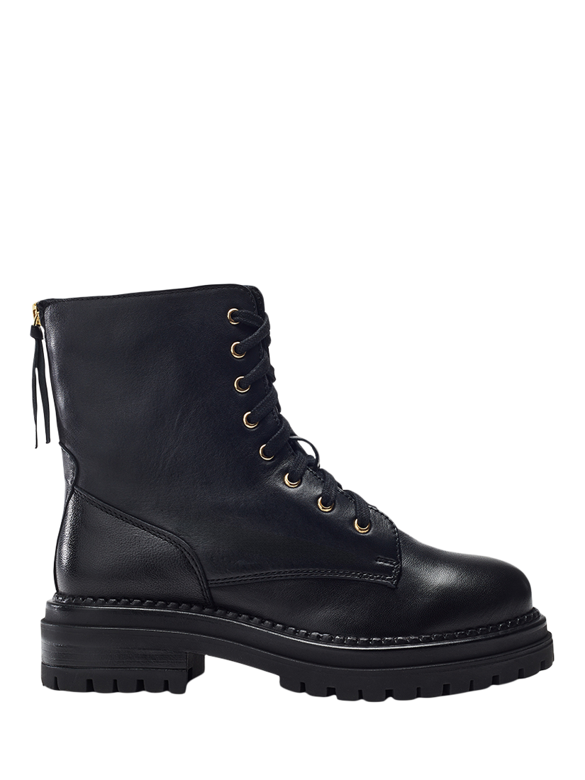 Product image 1 of 4, which shows Moda in Pelle Onnay Leather Ankle Boots, Black, 3