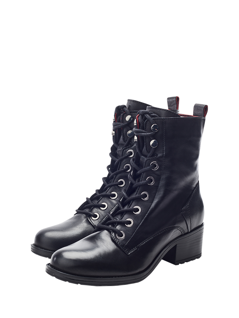 Product image 2 of 4, which shows Moda in Pelle Bezzy Leather Ankle Boots, Black, 3