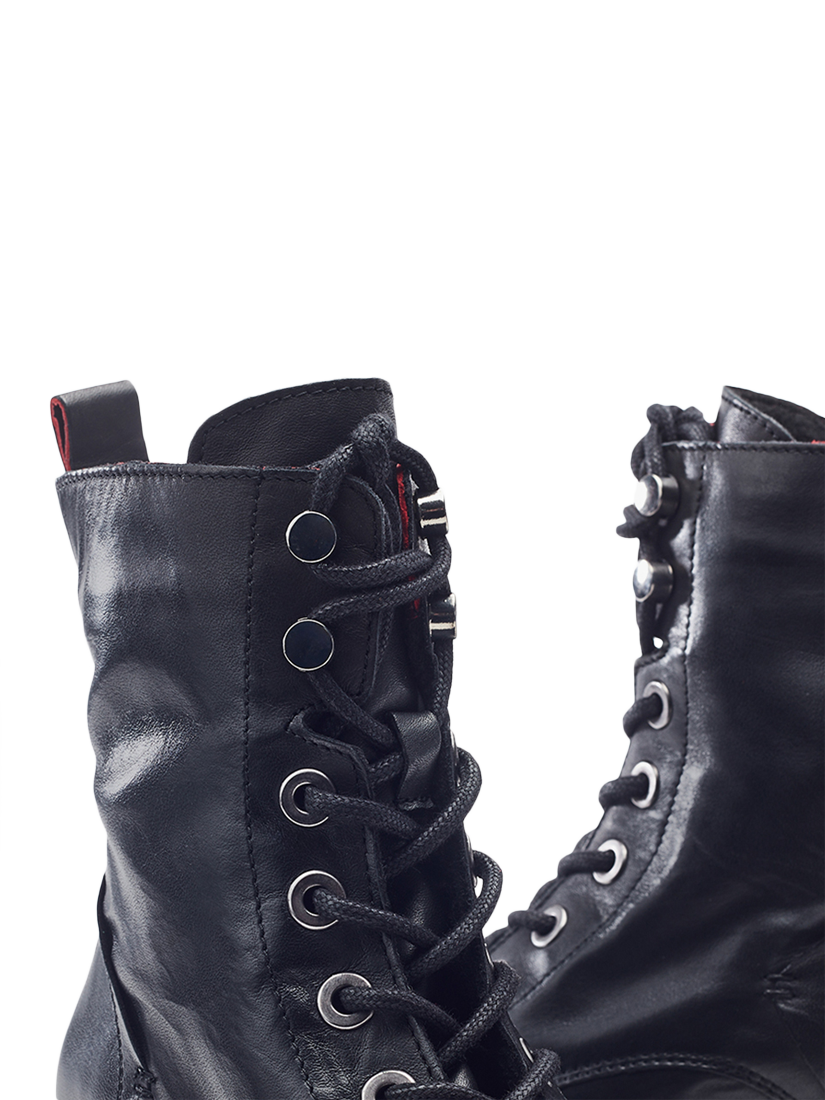 Product image 3 of 4, which shows Moda in Pelle Bezzy Leather Ankle Boots, Black, 3