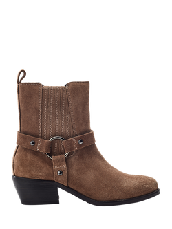 Moda in Pelle Pailia Suede Ankle Boots, Taupe, Taupe