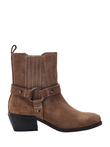 Moda in Pelle Pailia Suede Ankle Boots, Taupe, Taupe