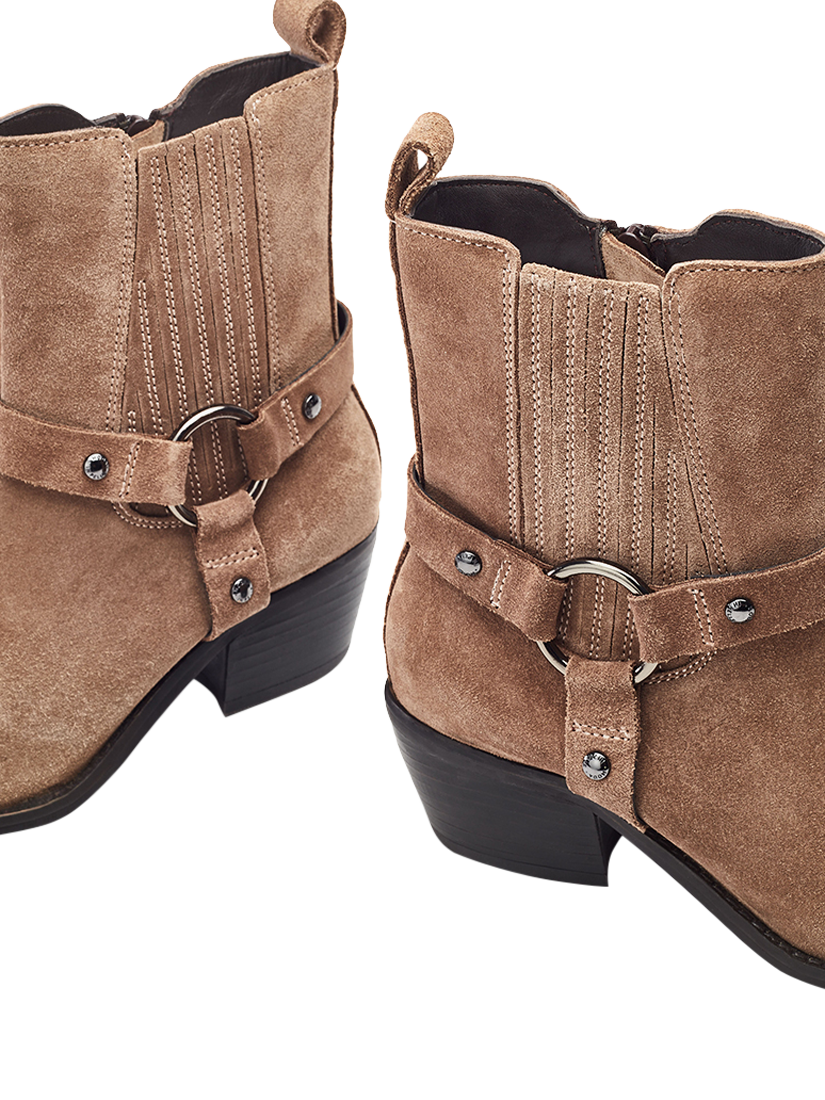 Product image 3 of 4, which shows Moda in Pelle Pailia Suede Ankle Boots, Taupe, 3