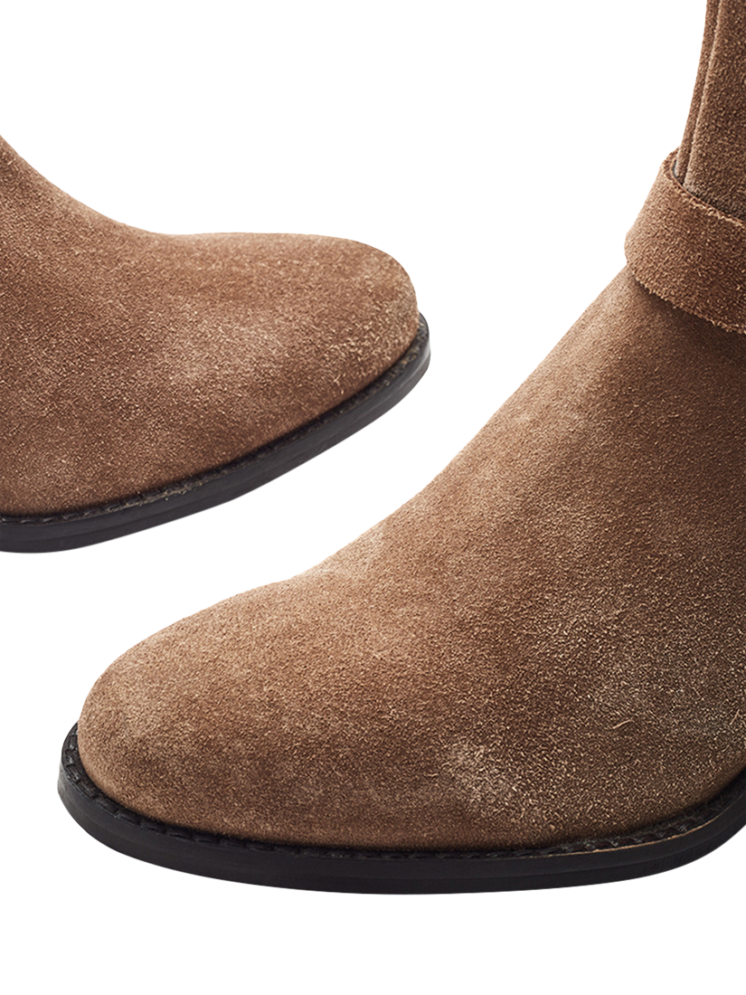 Product image 4 of 4, which shows Moda in Pelle Pailia Suede Ankle Boots, Taupe, 3