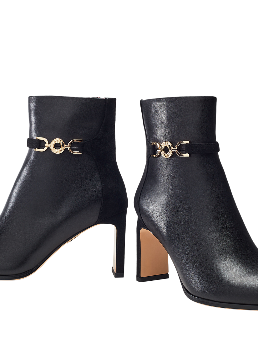 Product image 4 of 4, which shows Moda in Pelle Pallia Leather Point Toe Stiletto Boots, Black, 6