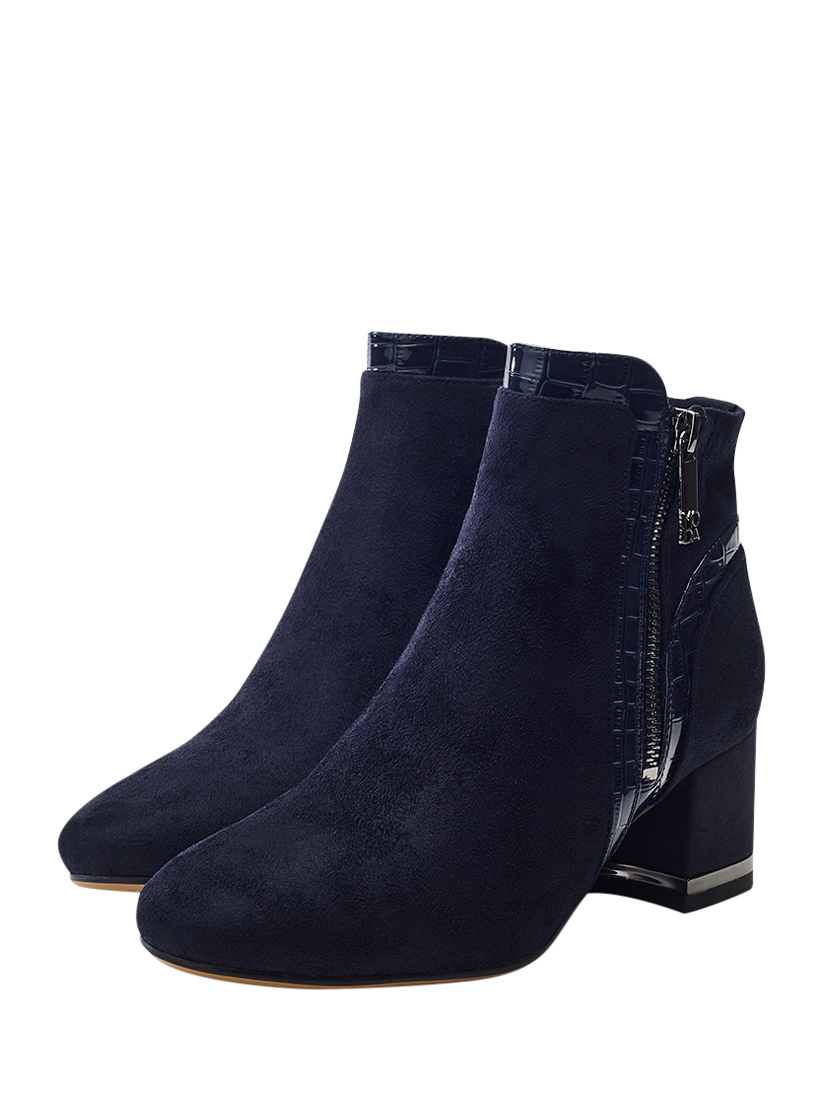 Product image 2 of 4, which shows Moda in Pelle Pesar Ankle Boots, Navy, 4