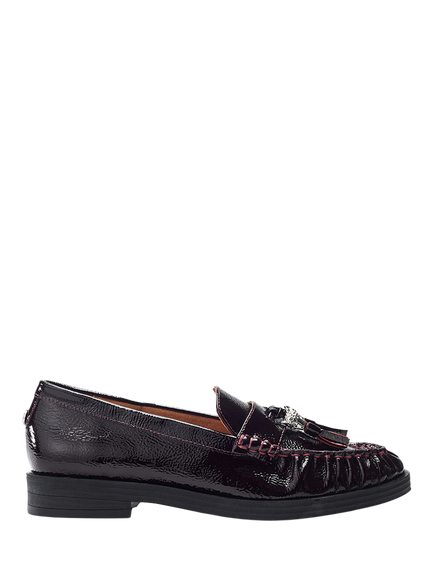 Moda in Pelle Fura Patent Leather Loafers, Burgundy