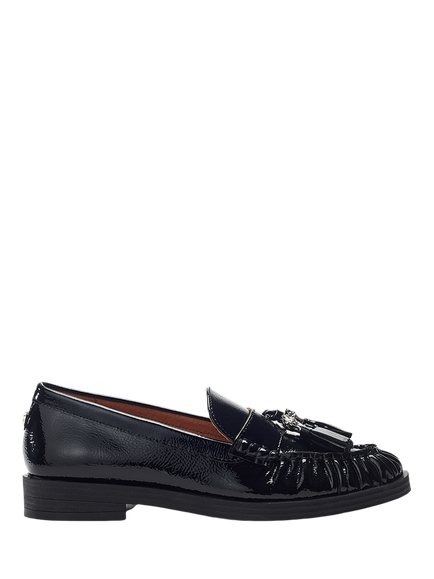 Moda in Pelle Fura Patent Leather Loafers, Black