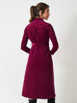 Crew Clothing Sienna Corduroy Shirt Dress, Red Wine - view 2, Red Wine