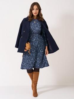 Crew Clothing Mirabel Meadow Floral Dress, Bright Blue, Bright Blue