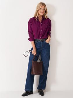 Crew Clothing Corduroy Overshirt, Plum