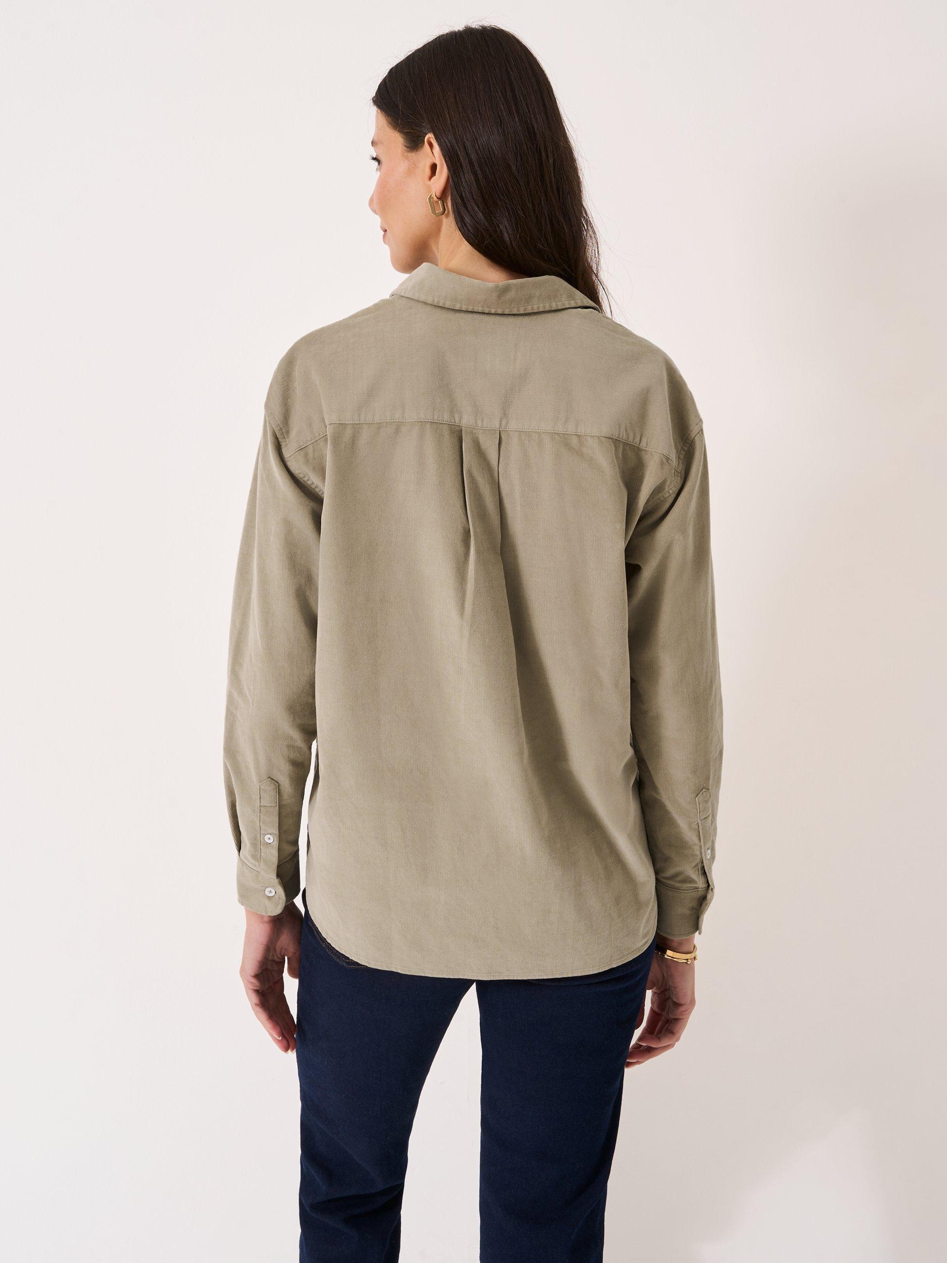 Product image 2 of 5, which shows Crew Clothing Corduroy Overshirt, Beige, 10
