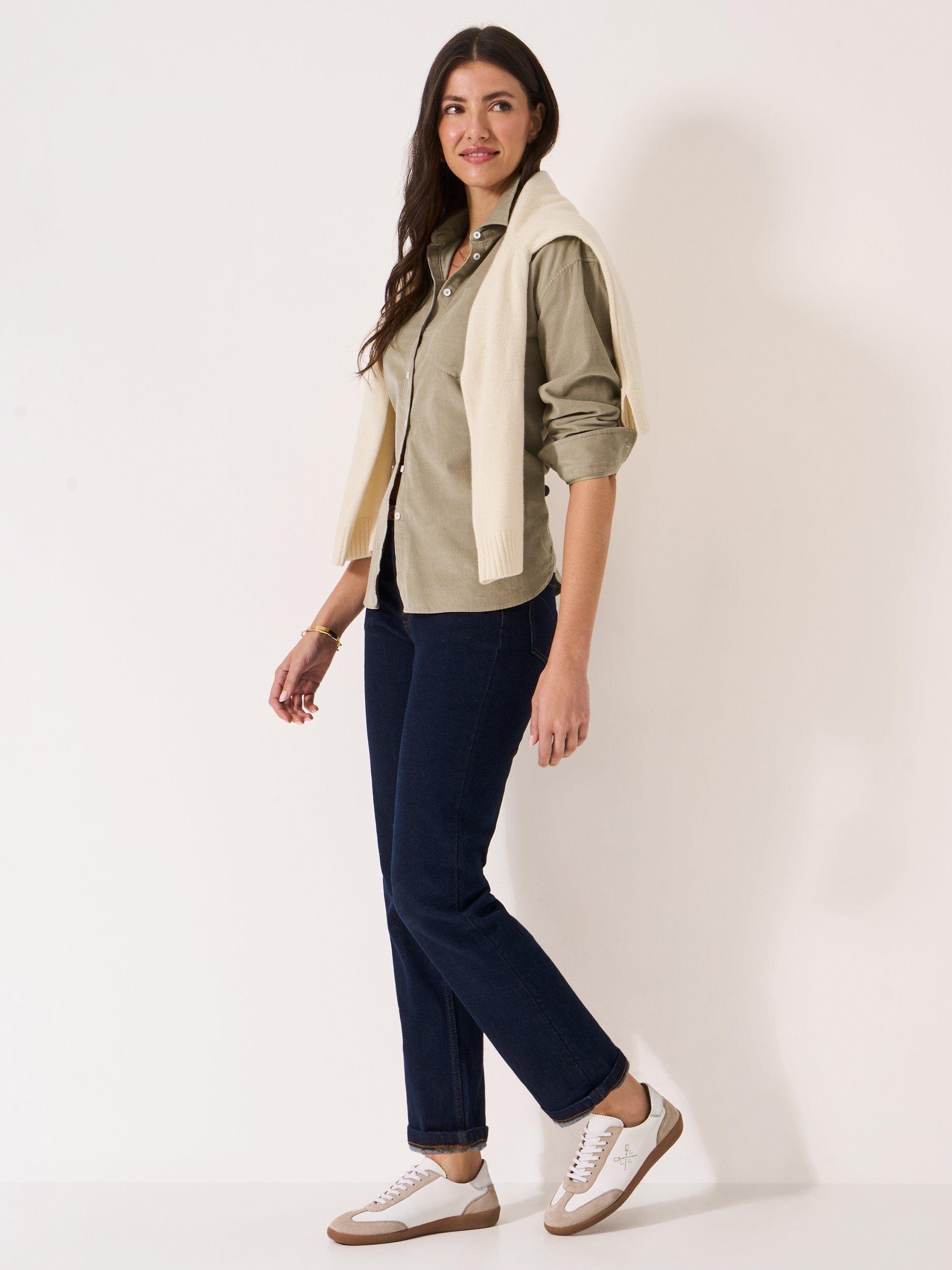Product image 3 of 5, which shows Crew Clothing Corduroy Overshirt, Beige, 10