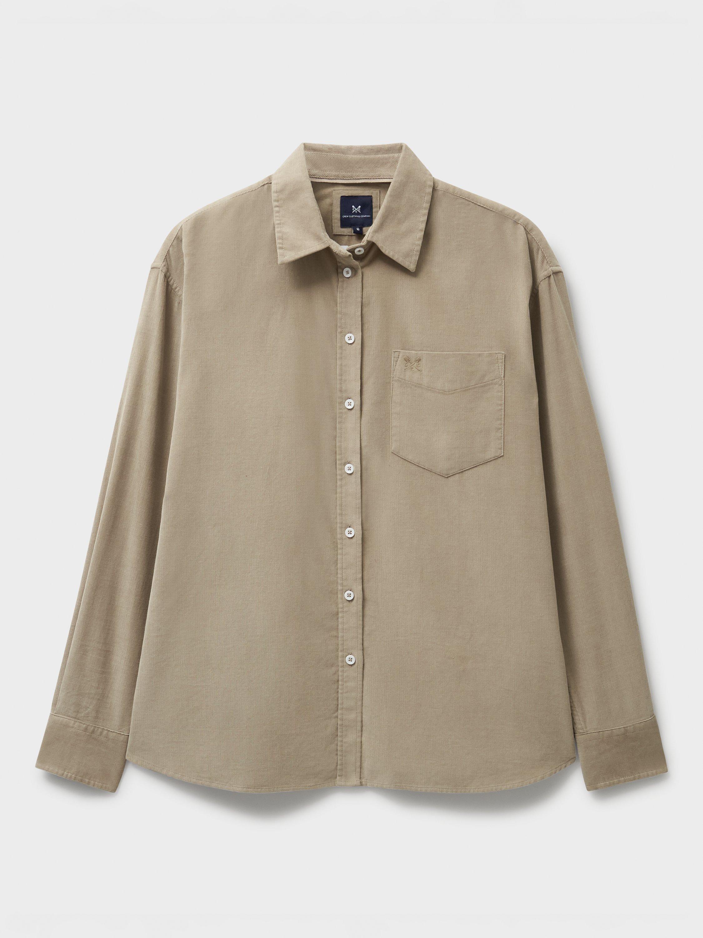 Product image 5 of 5, which shows Crew Clothing Corduroy Overshirt, Beige, 10
