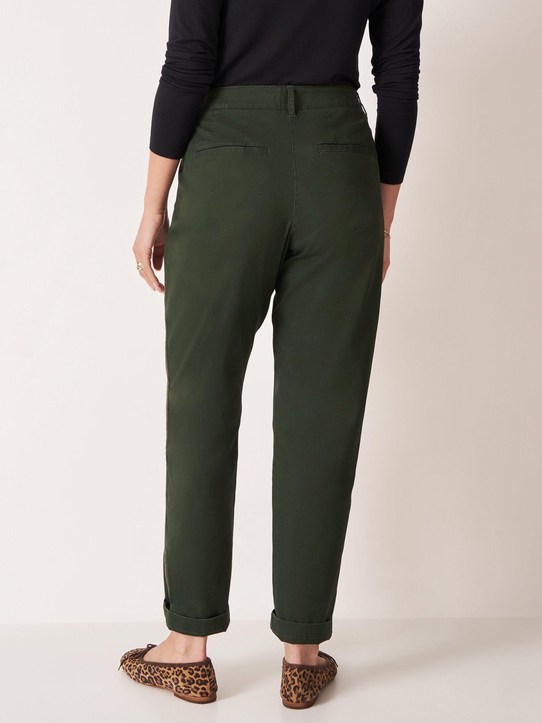 Product image 2 of 5, which shows Crew Clothing Relaxed Trim Chinos, Emerald Green, 8
