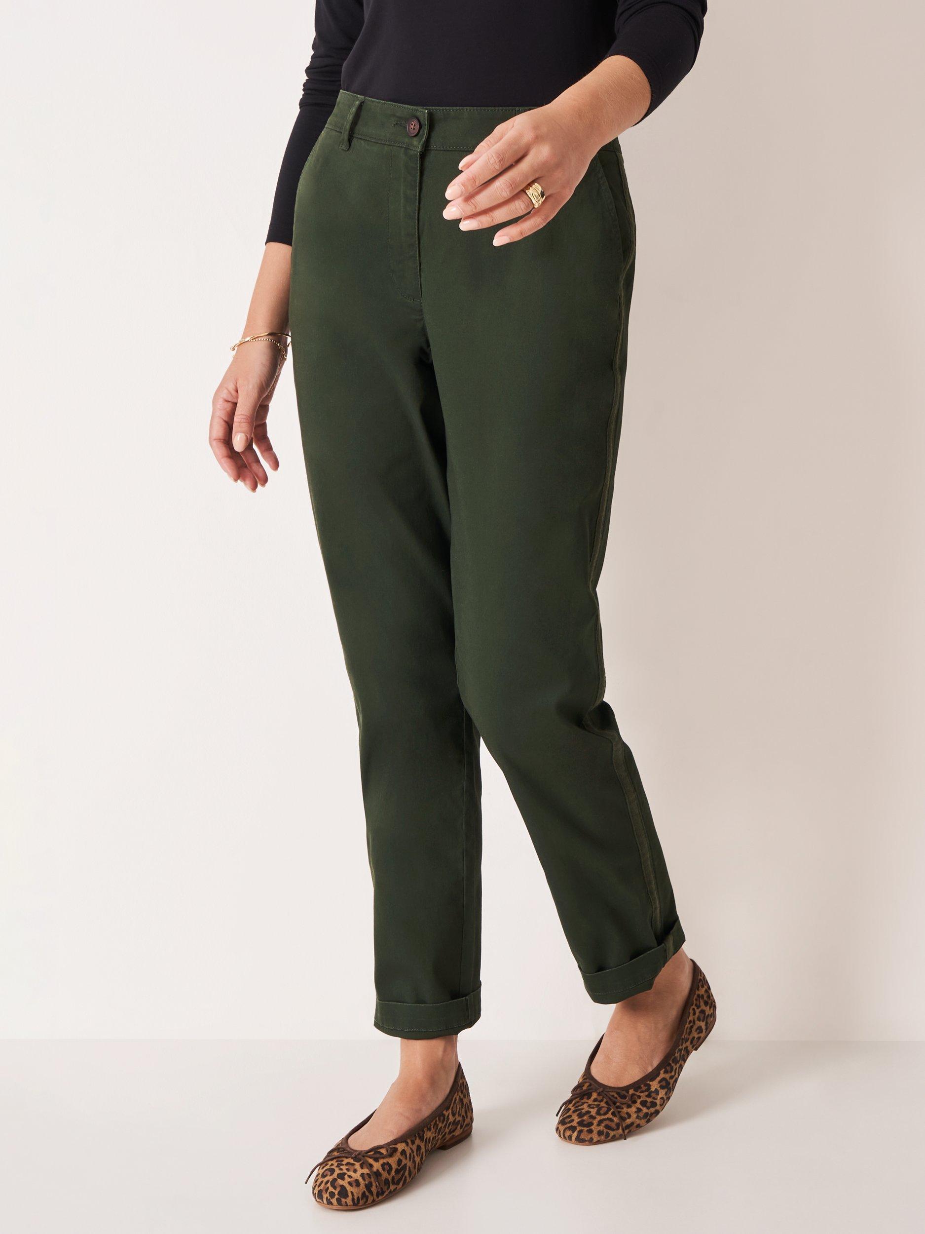 Product image 3 of 5, which shows Crew Clothing Relaxed Trim Chinos, Emerald Green, 8