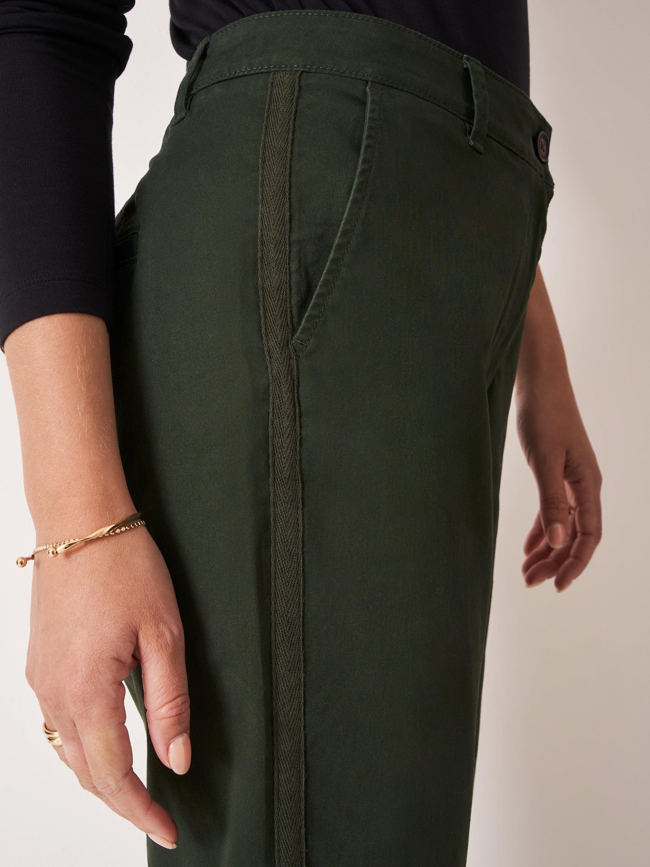 Product image 4 of 5, which shows Crew Clothing Relaxed Trim Chinos, Emerald Green, 8