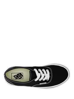 Vans Kids' Authentic Lace Up Trainers, Black/White - view 2, Black/White