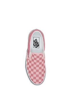 Vans Kids' Classic Slip-On Trainers, Checker Mauve - view 2, Checker Mauve