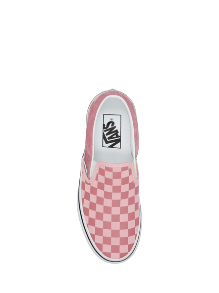 Vans Kids' Classic Slip-On Trainers, Checker Mauve - view 2, Checker Mauve