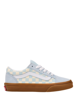 Vans Kids' Old Skool Lace Up Trainers, Gum Check/Mist