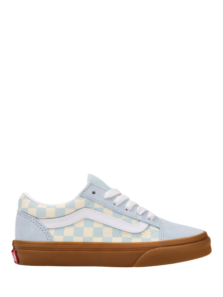 Vans Kids' Old Skool Lace Up Trainers, Gum Check/Mist