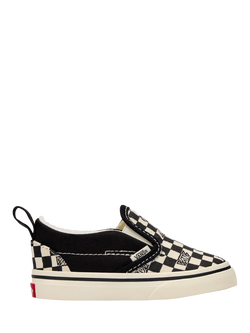 Vans Kids' Classic Slip-On Trainers, Black/Off White, Black/Off White