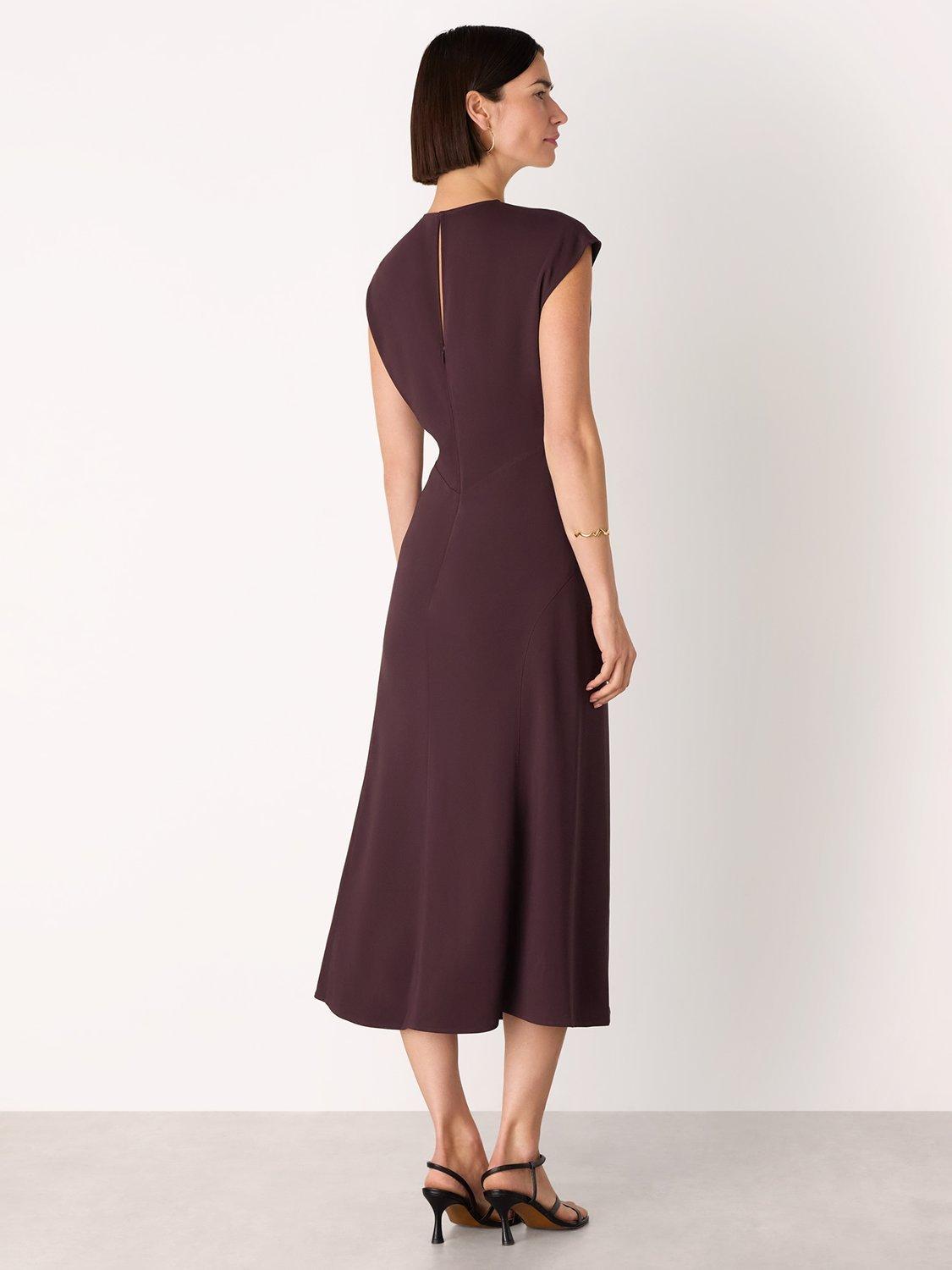 long burgundy and gold dress Mischa Long Sleeve Midi Dress – Rebecca Vallance main image 1