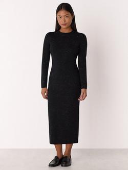 Whistles Petite Annie Sparkle Dress containing LENZING™ ECOVERO™ Viscose, Black, Black