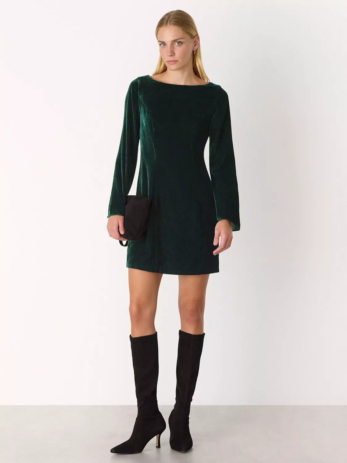 Women's Dresses - Velvet, Sheath