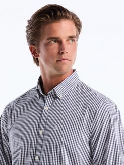 Original Penguin Cotton Regular Fit Gingham Shirt, Sargasso Sea - view 2, Sargasso Sea