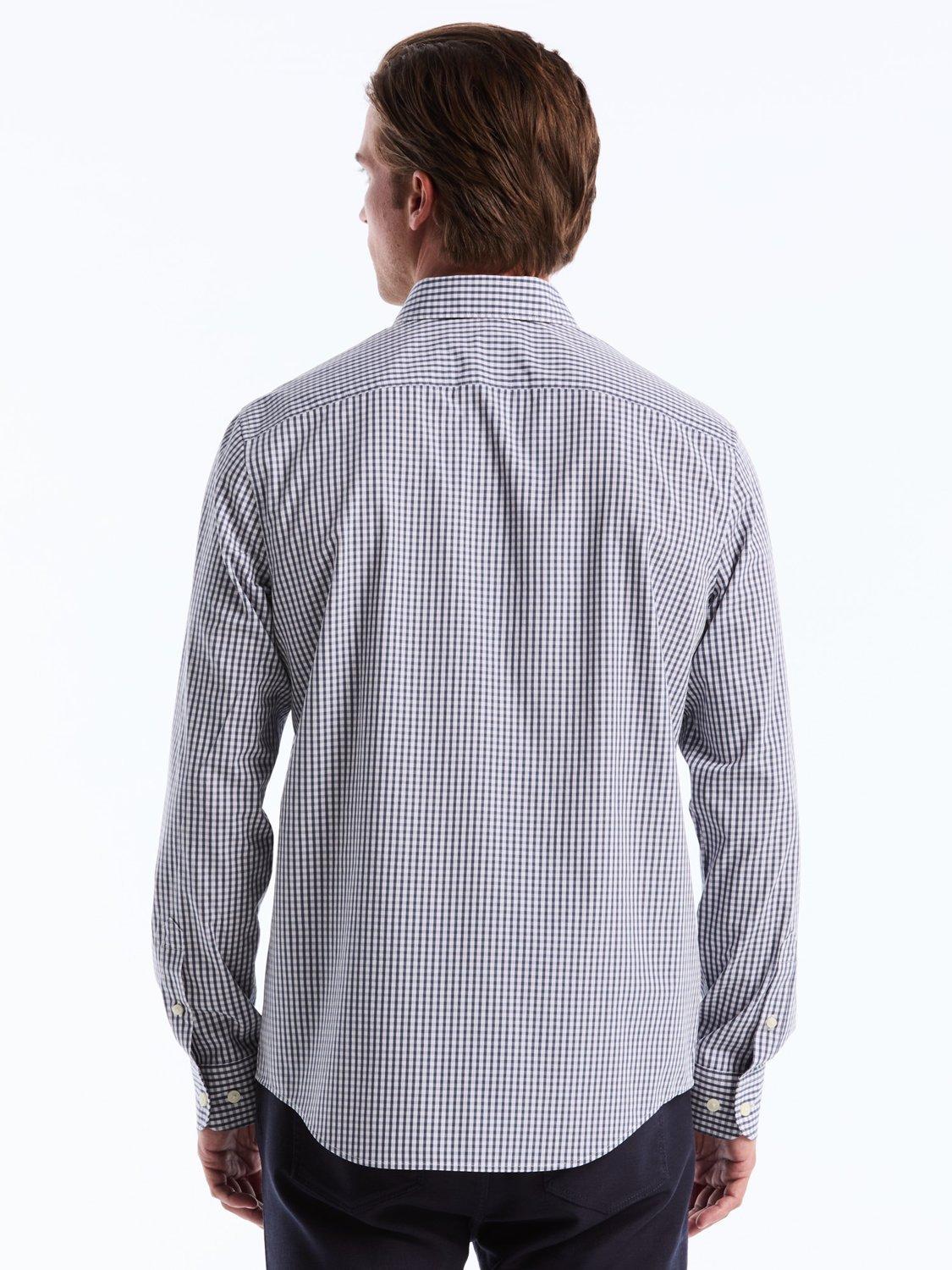 Product image 3 of 5, which shows Original Penguin Cotton Regular Fit Gingham Shirt, Sargasso Sea, L
