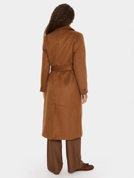 Saint Tropez Lida Belted Overcoat, Nuthatch - view 2, Nuthatch