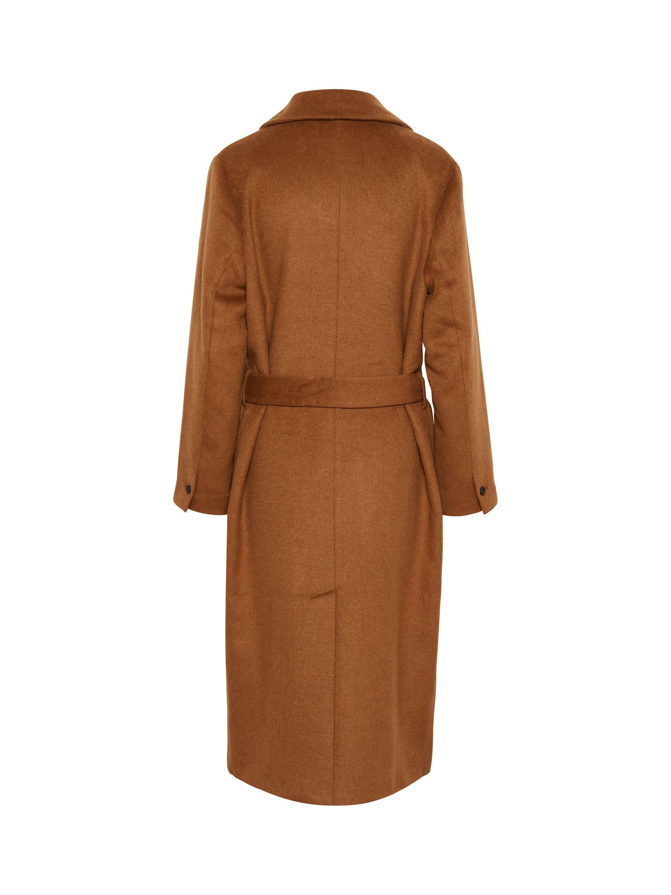 Product image 6 of 6, which shows Saint Tropez Lida Belted Overcoat, Nuthatch, XS