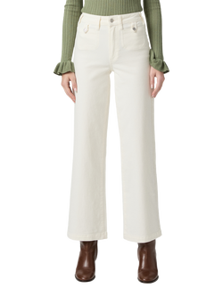 PAIGE Anessa High Rise Wide Leg Jeans, White - view 2, White