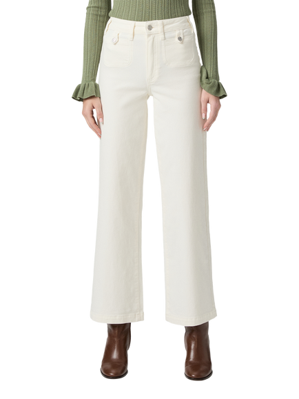 PAIGE Anessa High Rise Wide Leg Jeans, White - view 2, White