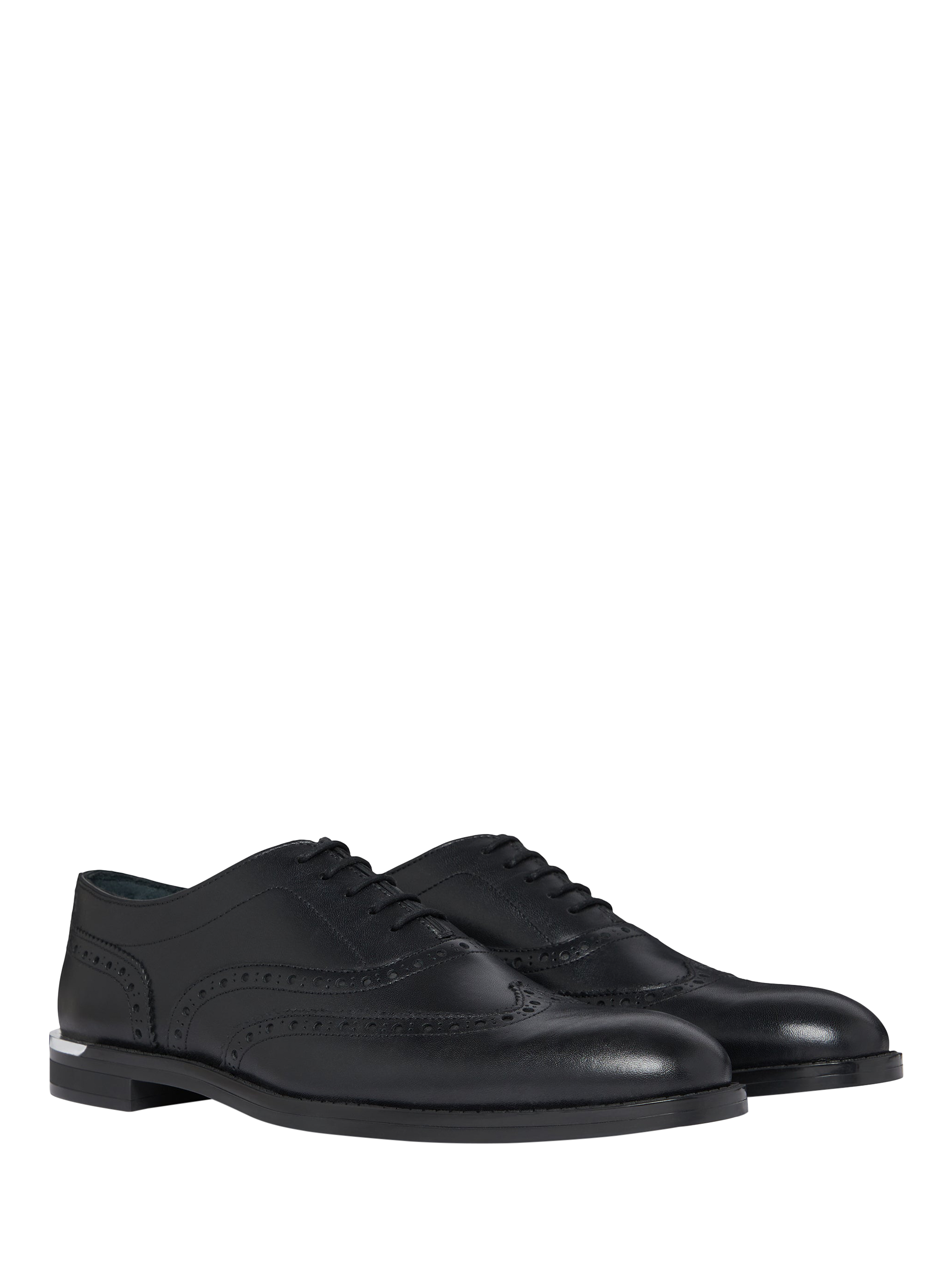 Product image 2 of 5, which shows Mallet Ransford Leather Lace Up Brogues, Black, 6
