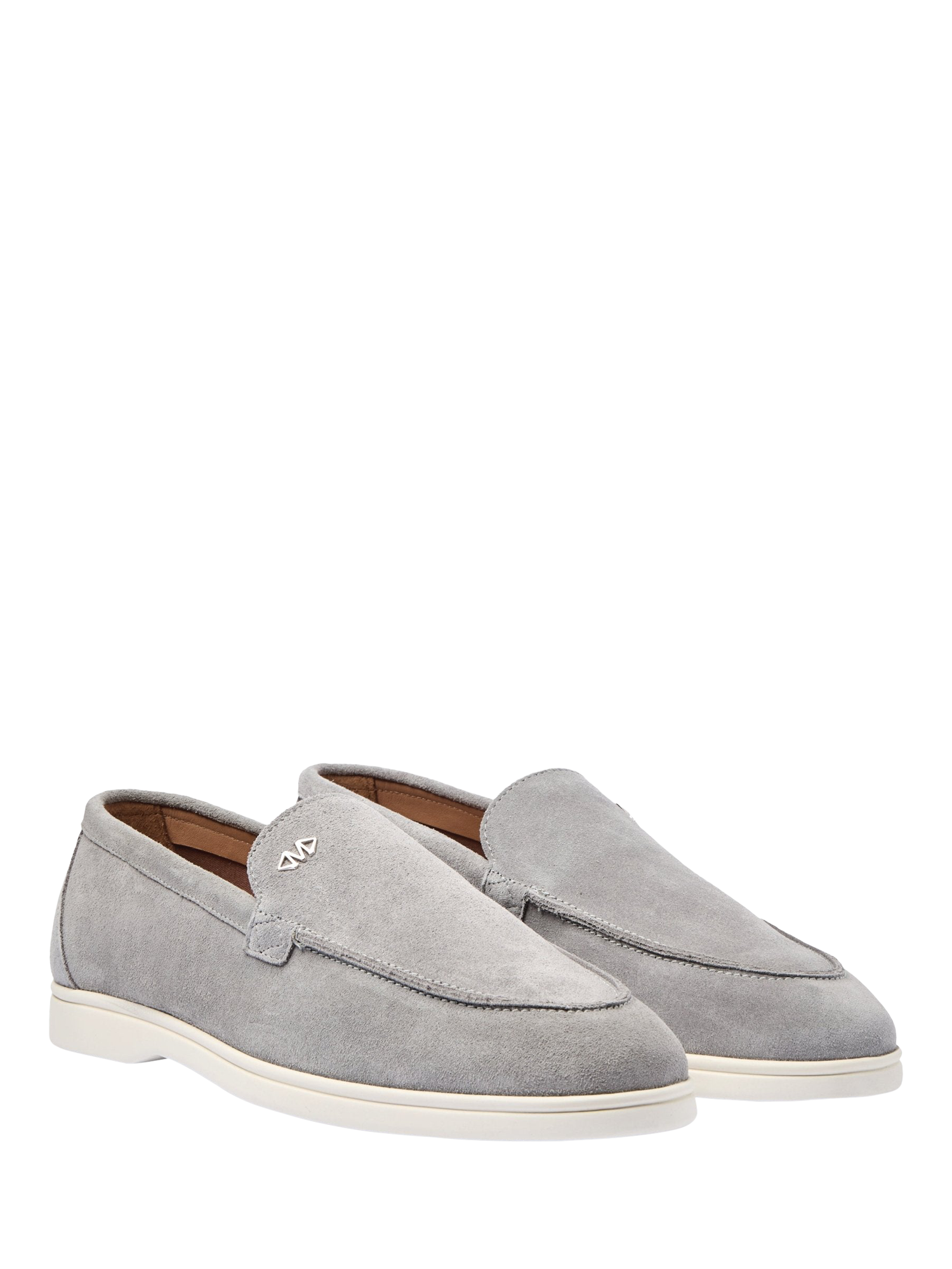 Product image 1 of 5, which shows Mallet City Suede Loafers, Grey, 6